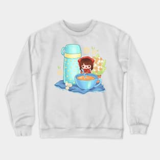 little red riding hood and her tea Crewneck Sweatshirt